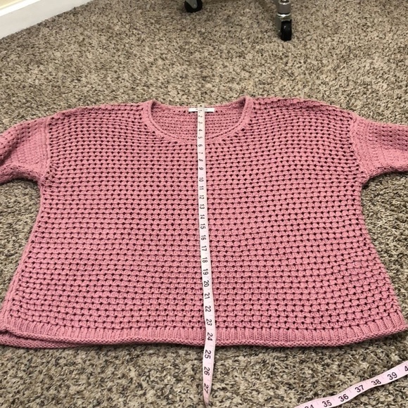 Madewell Open Stitch Austen Sweater Size Large Mauve Pink - Picture 9 of 10